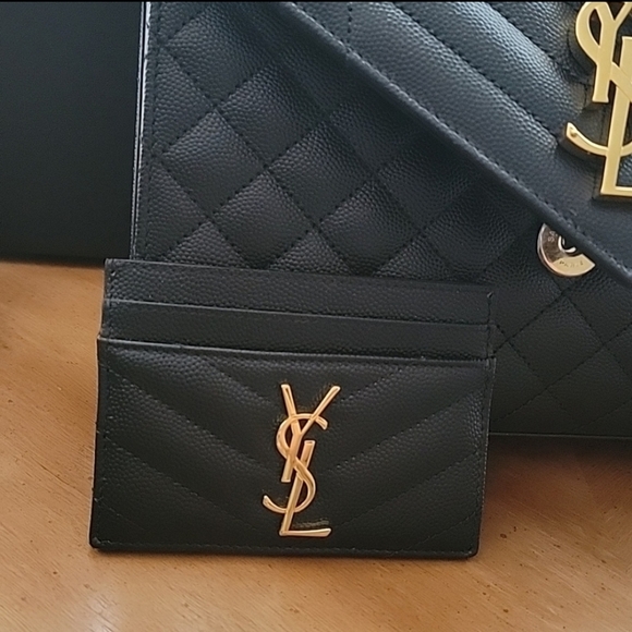 YSL | Card Case | Monogram Matelasse Leather Card Case - Picture 3 of 3